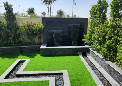 Backyard Wall Fountain Landscape design